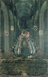 Organ panel depicting The Sitting of the Council of Trent in Trent Cathedral on 3rd and 4th December 1565, 1703